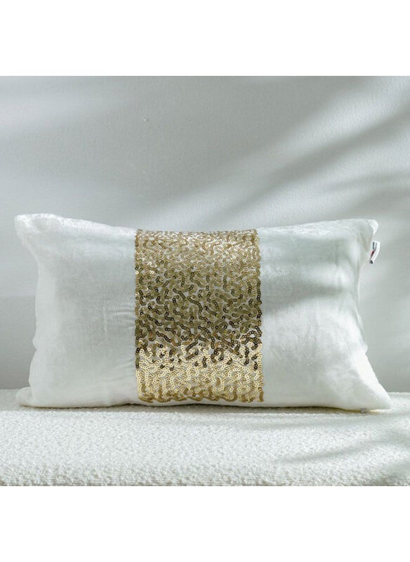 

Danube Home Ramadan Cushion Cover, White/Gold