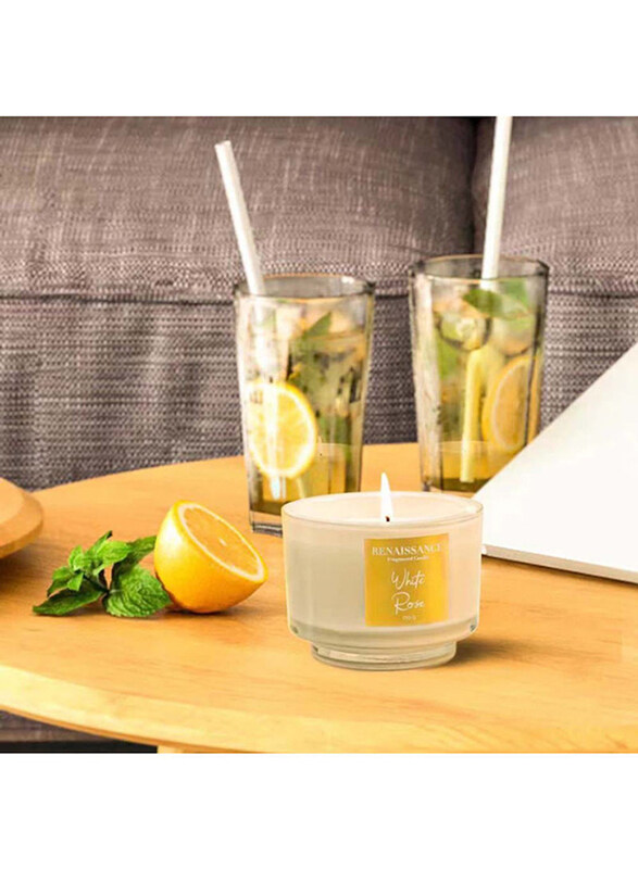 

Danube Home Rose Renaissance Scented Candle, 170g, White