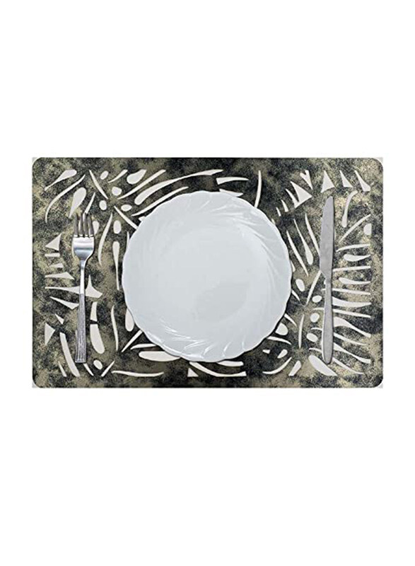 

Danube Home Glamour Vintage Pvc Die Cut Placemat, Gold