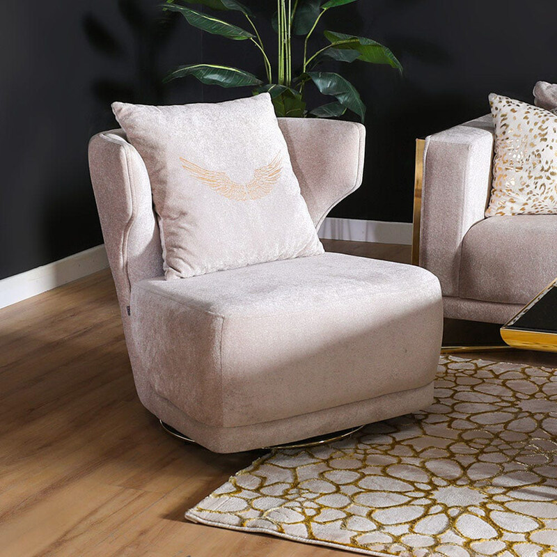 

Danube Home Bentley 1 Seater Fabric Sofa, Beige