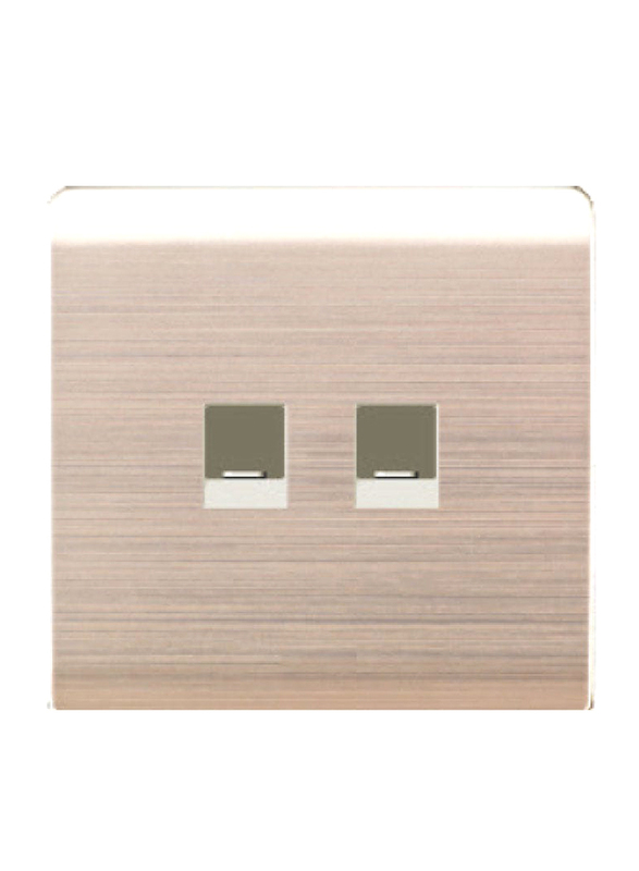 Danube Home Milano Dual Data Outlet Cat-6, Gold