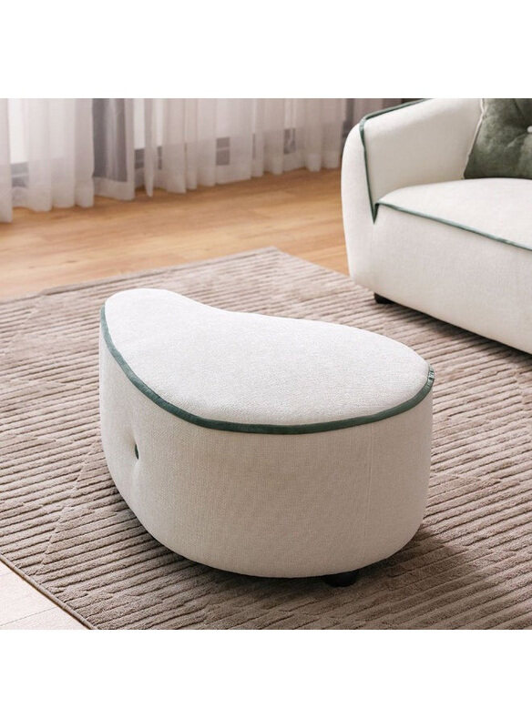 

Danube Home Tensor Multi-Functional Ottoman Fabric Stool, White