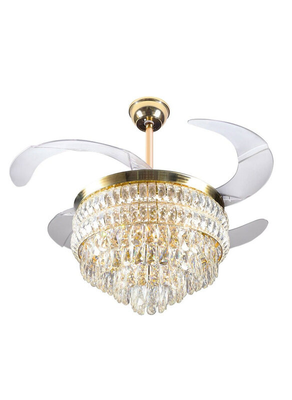 

Danube Home Ch Yara Fan Ceiling Chandeliers, Cl Yf-9571, Multicolour
