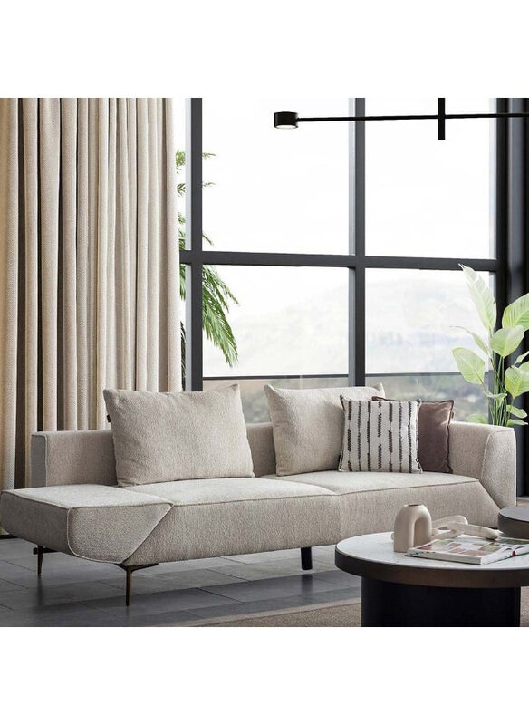 

Danube Home Loft Sofa 3 Seater Fabric Sofa with Arm Rest Flip, Cream