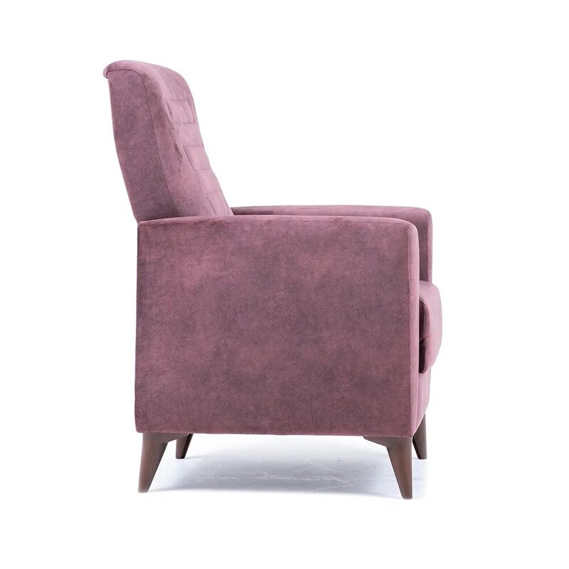 Danube Home King Plain Fabric Sofa, Single Seater, Purple Brown