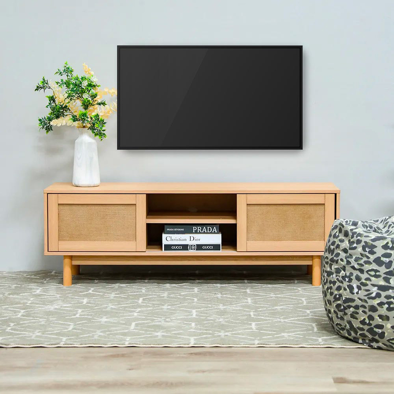 Danube Home Hermano TV Cabinet for up to 55 Inches TV, Natural