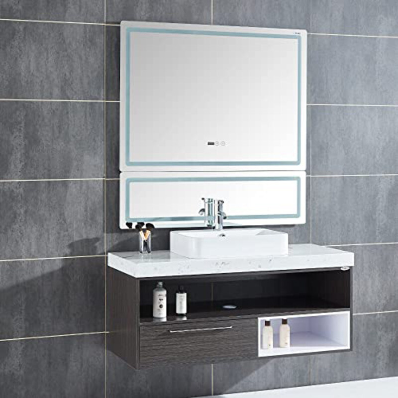 

Danube Home 2-Piece Milano Vanity Set, HS-16288, Grey/White