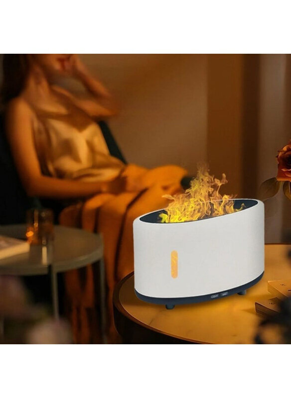 

Danube Home Electric Aroma Diffuser with Fire LED USB, White