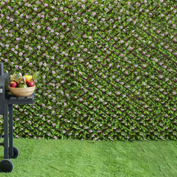 Danube Home Artificial Pvc Willow Fence Decorative Cover With Plastic Plant Home Garden Indoor Outdoor, 100 x 200cm, Green