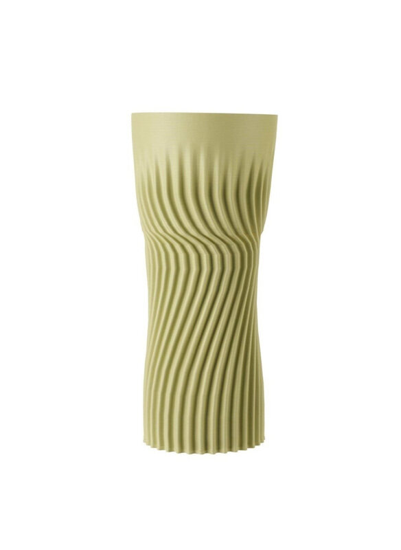 

Danube Home Zenith 3D Printed Ceramic Vase, Green