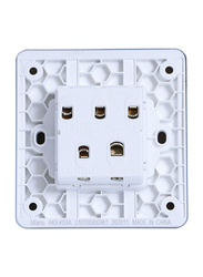 Danube Home Milano 10A 3 Gang 1 Way Switch, Silver