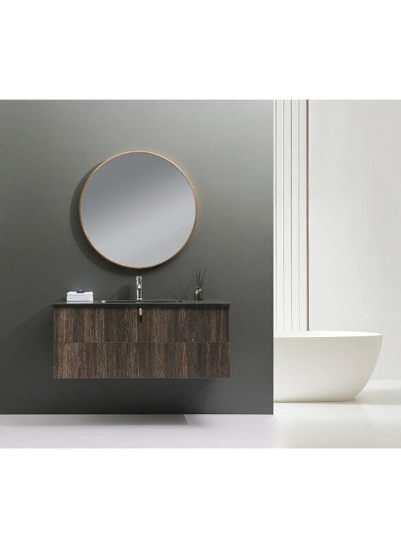 

Milano Lessie Vanity with LED Mirror, Dark Grey