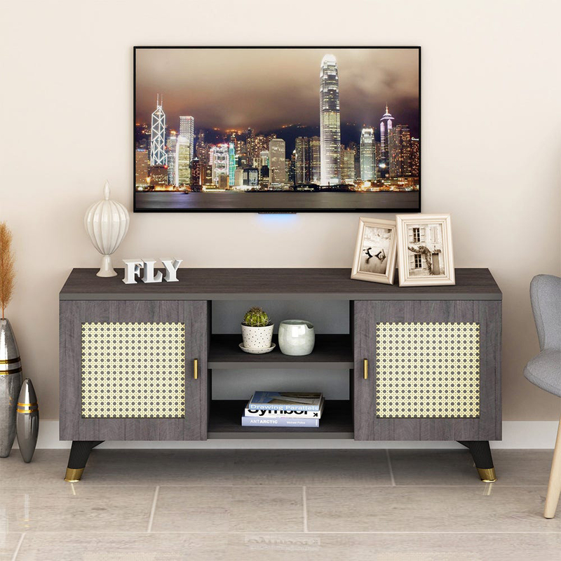 Danube Home Erva TV Cabinet for up to 55 Inches TV, Grey