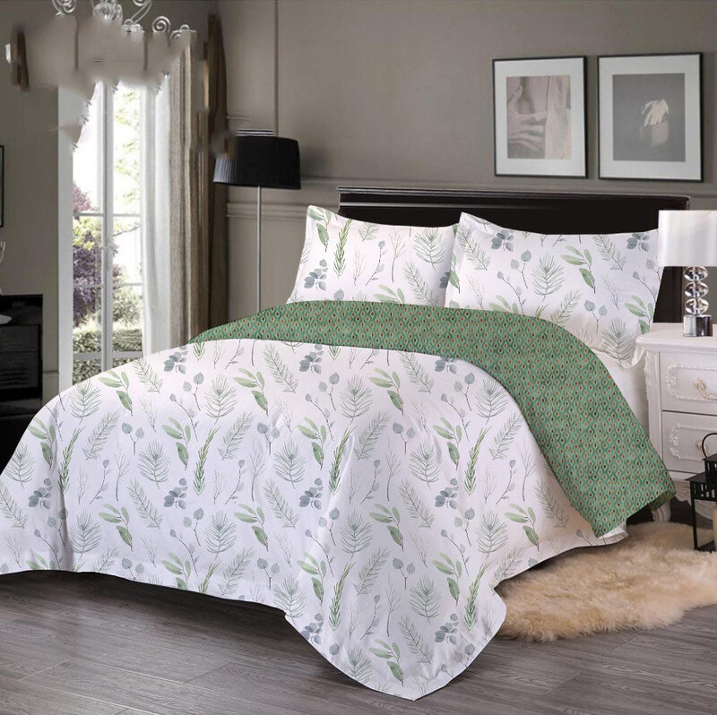 

Danube Home Marvel Willow Comforter All Season And Ultra Soft Fluffy Lightweight Microfiber Bedding Set, 3 Pieces, King, Multicolour