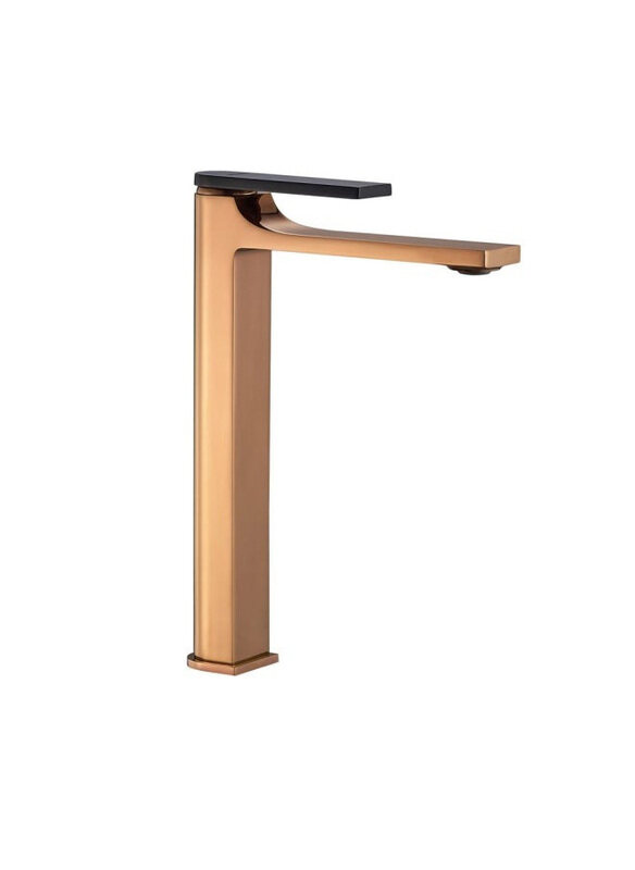 

Danube Home Mila Art Basin Mixer Rose Gold with Handle Matt Black, Multicolour