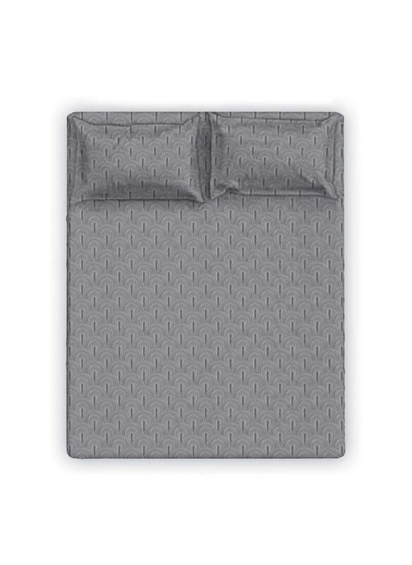 

Danube Home Bed Fitted Sheet Set, Single, Scallop Grey