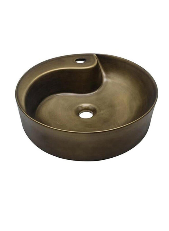 

Danube Home Dec Art Basin with POP Up Waste, Brown