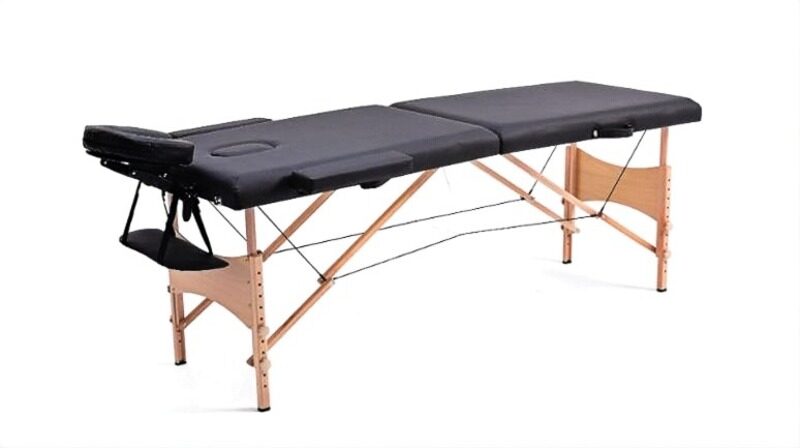 

Abronn Wooden Portable Massage Table, Black