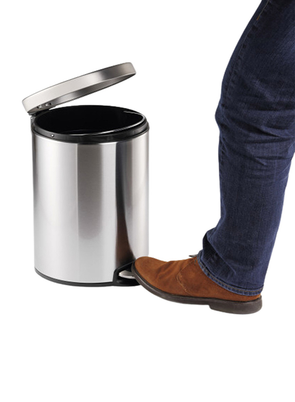 20L Stainless Steel Waste Bin, Silver