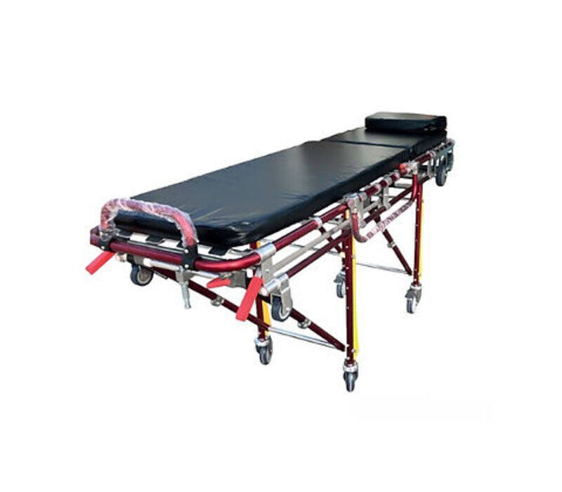 

Abronn Manual Loading Stretcher, Black - High-Strength Aluminum Ambulance Stretcher for Emergency Medical Transport with Adjustable Back, Foamed Cushion, and