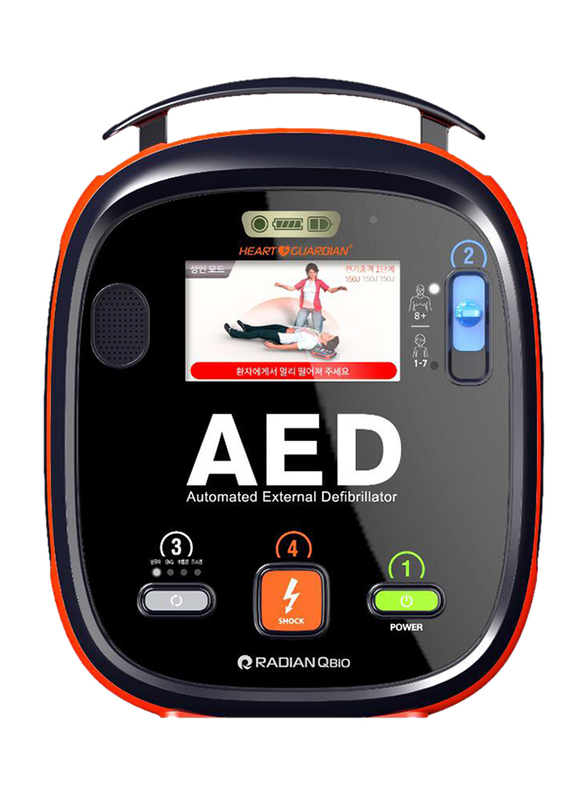 RadianQbio HR-701 Automated External Defibrillator, Black