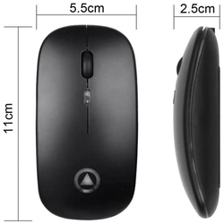 Direct 2 U Rechargeable Wireless Optical Mouse, Matte Black