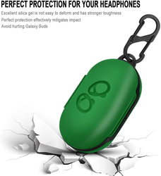 Direct 2 U Protective Case for Samsung Galaxy Buds with Carabiner, Green