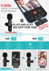 IDiskk Plug-Play USB Type-C Wireless Microphone for iPad, iPhone, Black