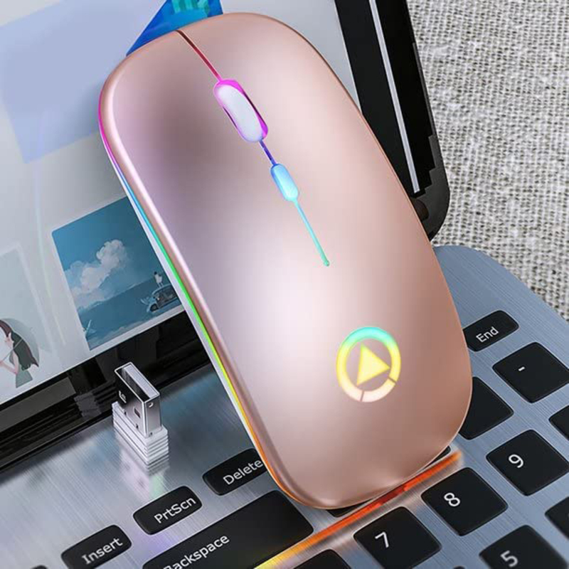 Direct 2 U Wireless Optical Mouse, Rose Gold