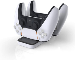 Direct 2 U Dual Charging Doc Station for PS5 Joystick Controller, Black/White