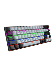 HXSJ V800 LED Backlit Mechanical Wired English Gaming Keyboard, Grey