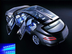 Direct 2 U 12V RGB LED Strip Light Atmosphere Decoration Lamp Car Interior Light with Remote Control, Black