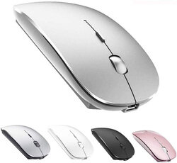 Zeru Rechargeable Bluetooth Optical Mouse, Silver