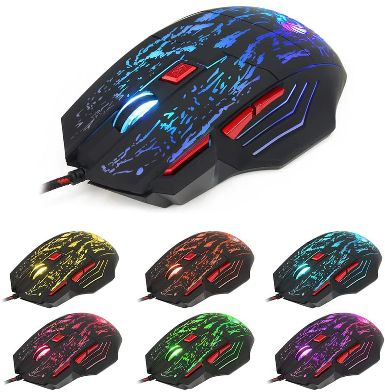 Direct 2 U H300 Wired Optical Gaming Mouse, Black