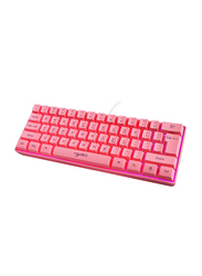 HXSJ V700 RGB Streamer Wired English Gaming Keyboard, Pink