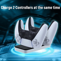 Direct 2 U Dual Charging Doc Station for PS5 Joystick Controller, Black/White