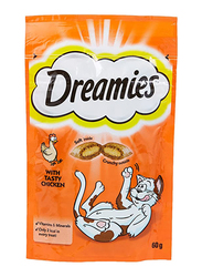 Dreamies Chicken Treats Dry Cat Food, 60g