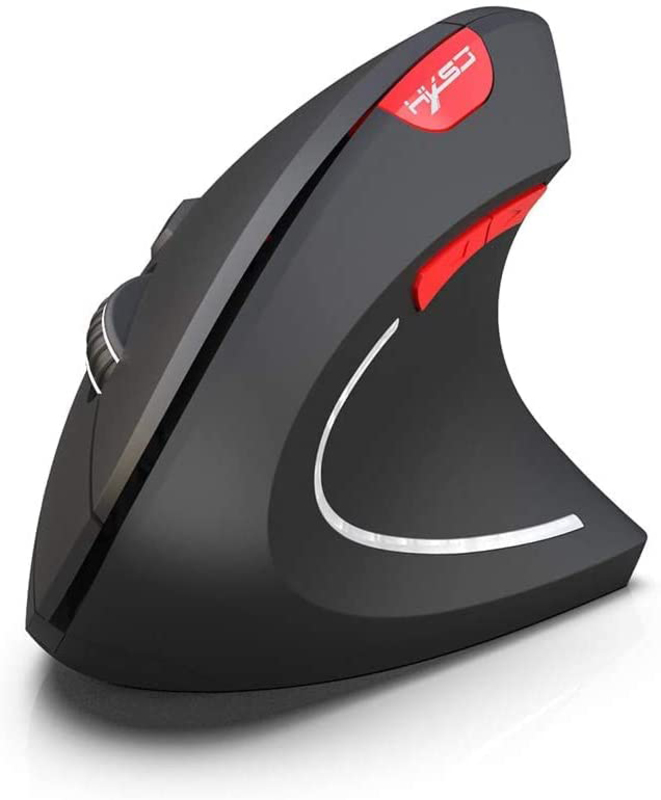 HXSJ T29 Wireless Optical Vertical Mouse, Black