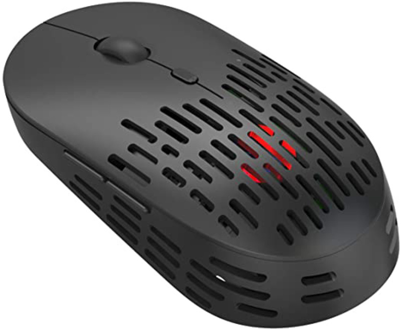 Direct 2 U T38 Wireless Optical Mouse for Office with Colourful Light, Black