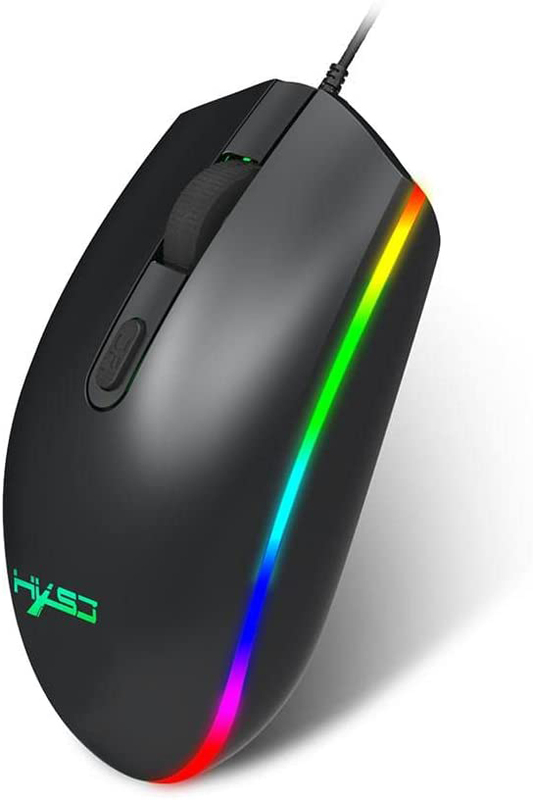 HXSJ V300 Wired Optical Gaming Mouse, Black