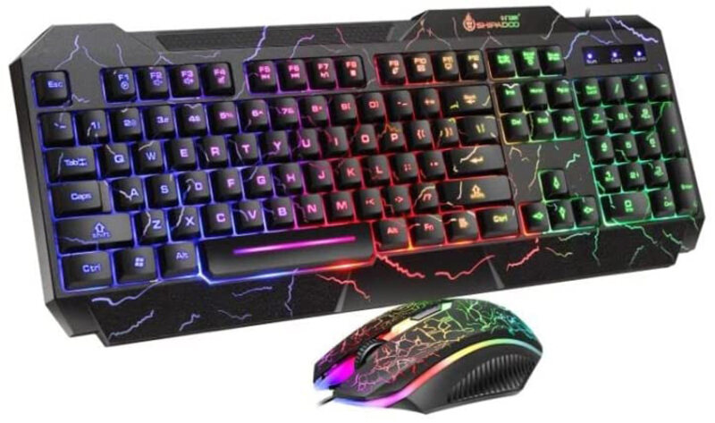 

Direct 2 U D620 Wired English Gaming Keyboard & Mouse Combo Set, Black