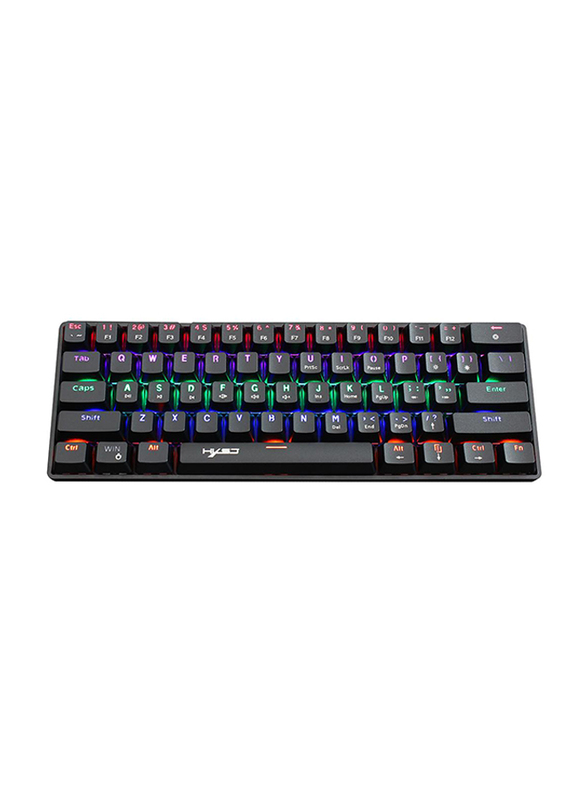 HXSJ V900 Wired English 61 Keys Mechanical Gaming Keyboard, Black