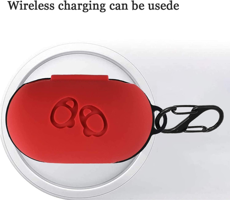 Direct 2 U Protective Case for Samsung Galaxy Buds with Carabiner, Red