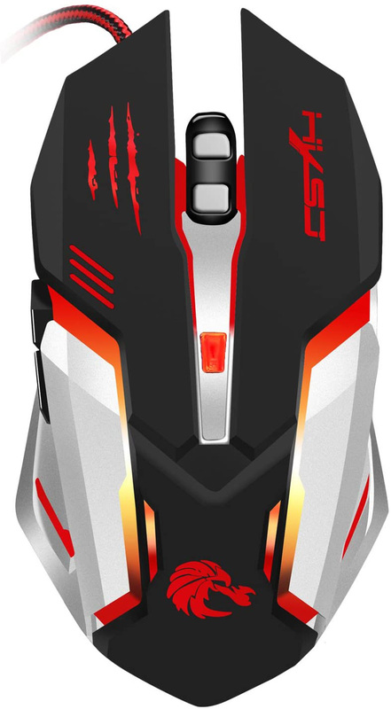 Direct 2 U S100 Optical Gaming Mouse, Red/White/Black