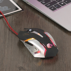 Direct 2 U S100 Optical Gaming Mouse, Red/White/Black