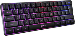 Direct 2 U V700 Wired English 61 Keys RGB Streamer Gaming Keyboard, Black