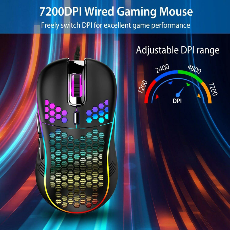 Direct 2 U Wired Optical Gaming Mouse, Black
