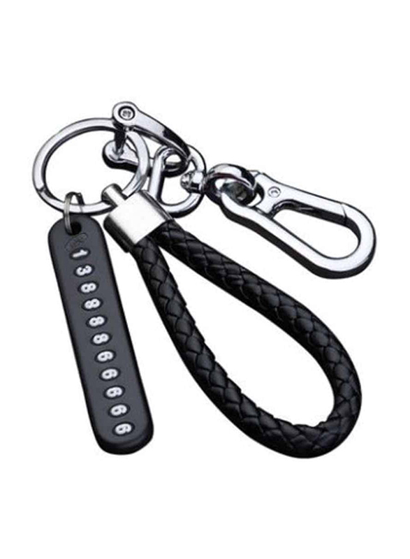 Direct 2 U Car Keychain Accessories with Key Ring & Anti-Lost D-Ring Key Chain Holder Clip, Black