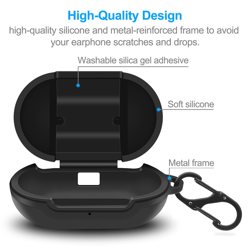 YUANHOT Samsung Galaxy Buds(2019)/Galaxy Buds+ Plus(2020) Silicone EarPods Case with Full Body Protection & Scratch/Shock Resistantance, Blue