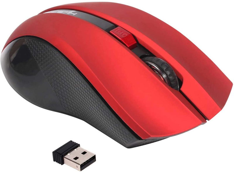 HXSJ Wireless Optical Gaming Mouse, Red